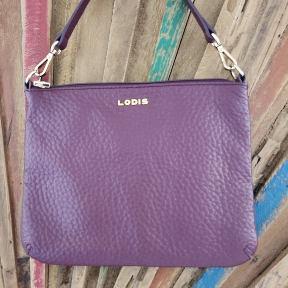 Lodis mauve/purple Leather messenger/crossbody/shoulder/clutch transformer bag - Picture 5 of 13